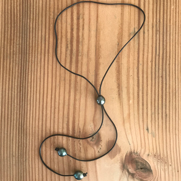 TAHITIAN PEARL LARIAT NECKLACE