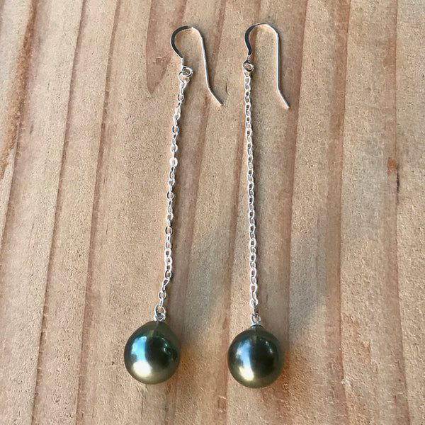 TAHITIAN PEARL DROP EARRINGS