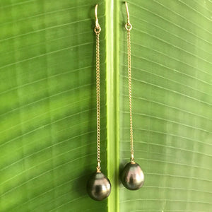 TAHITIAN PEARL DROP EARRINGS